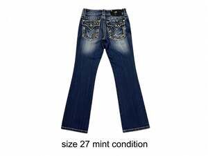 🔥 RARE BLING ALERT! Mint Miss Me Signature Rise Straight Jeans Size 27 – Sparkl